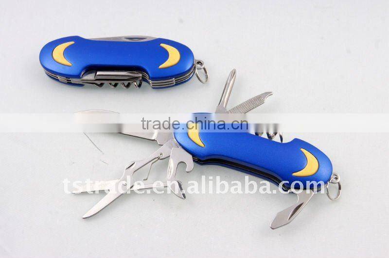 2014 Stainless steel multi function hunting pocket knife with LED light K5011SG40