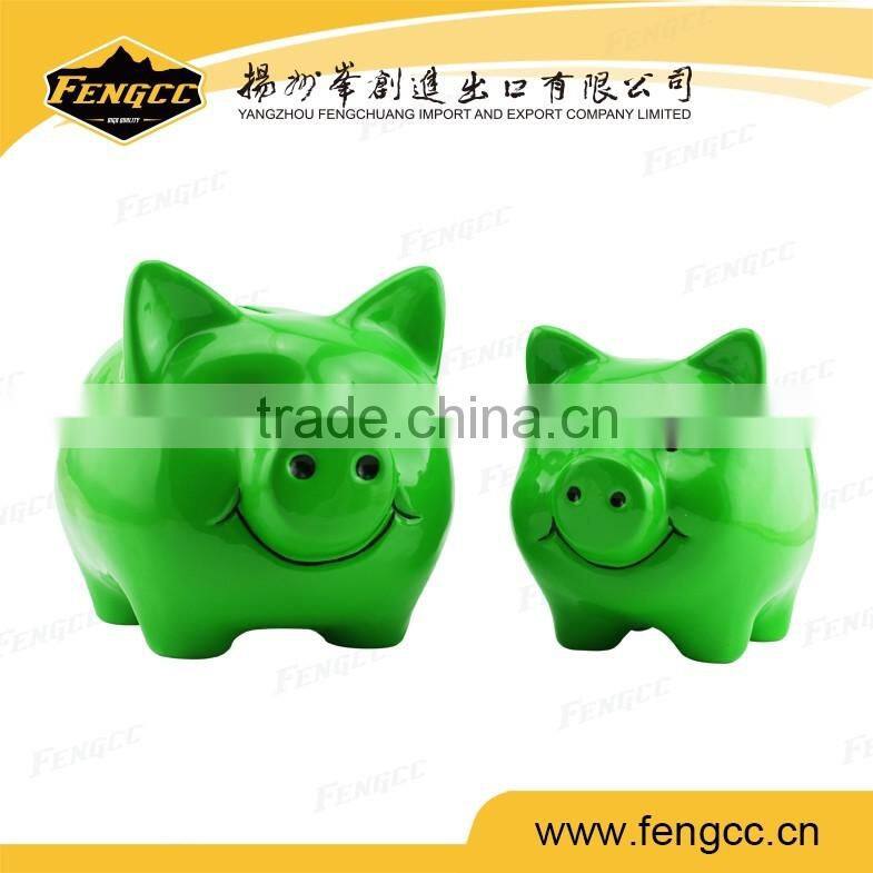 Wholesale Cute Piggy Shape Ceramic Moneybox