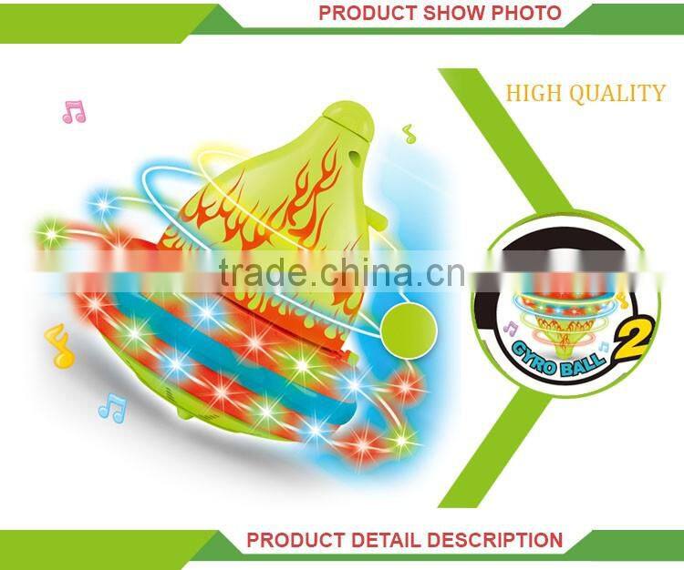 High quality kids flashing toy plastic spinning top toy