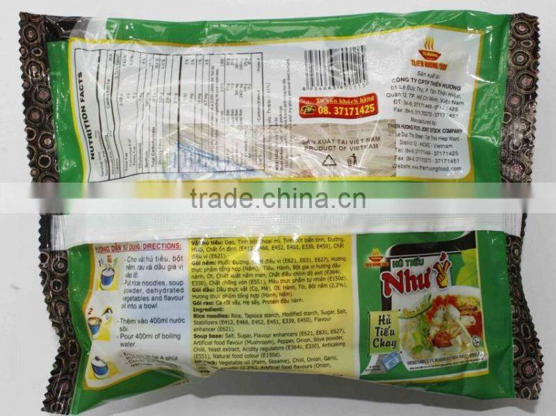 DELICIOUS INSTANT RICE VERMICELLI 60g (Hu Tieu) WITH VEGETABLE FLAVOUR - Thien Huong Food JSC