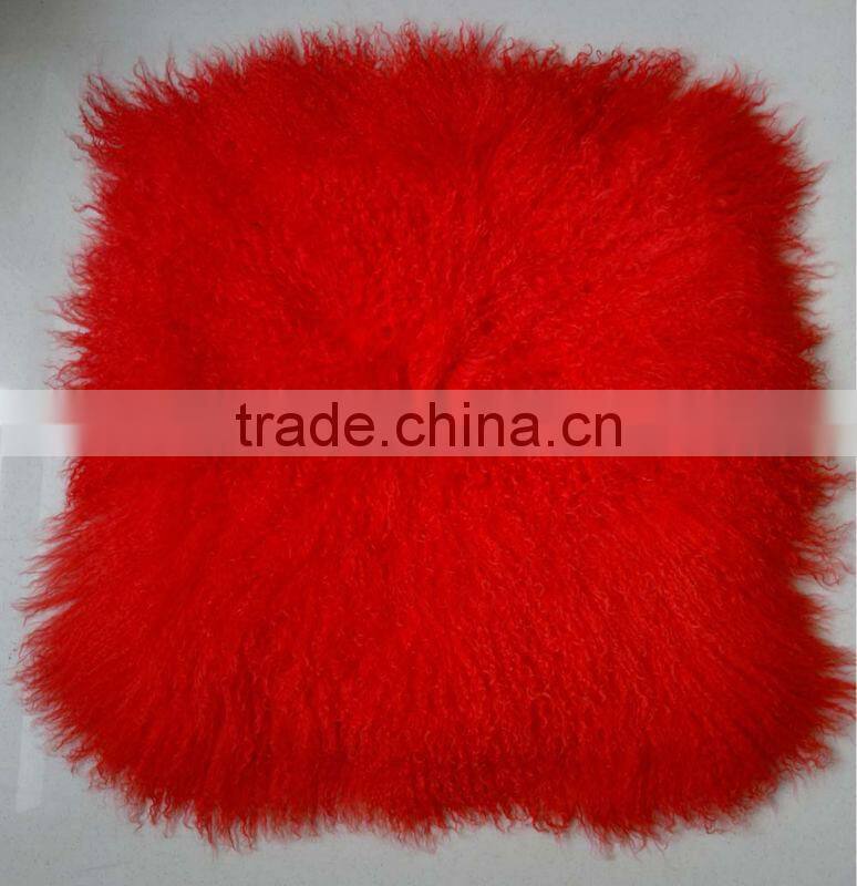 1st quality grade Mongolian lamb fur pillows