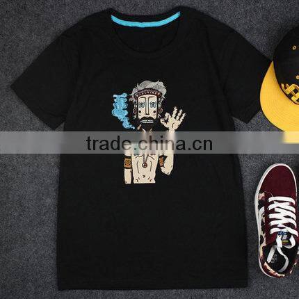 Customized printed logo 100% cotton promotion tee men's t shirt