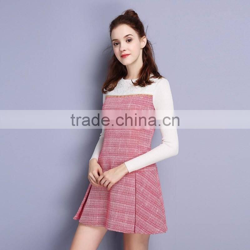 Latest Fashion Maxnegio Long Sleeve Dress Autumn/Winter Elegant Casual Dress Designs 2017 For Women