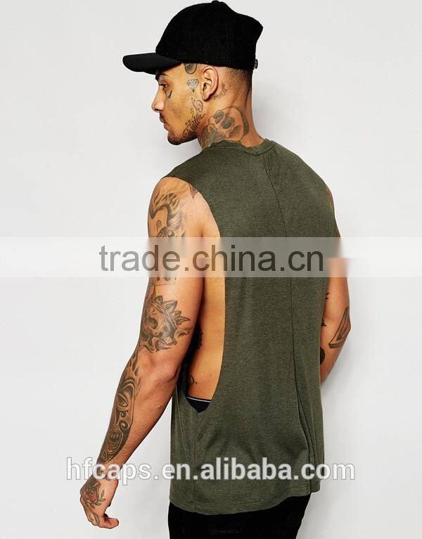 OEM loose Green deep cut gym tank top