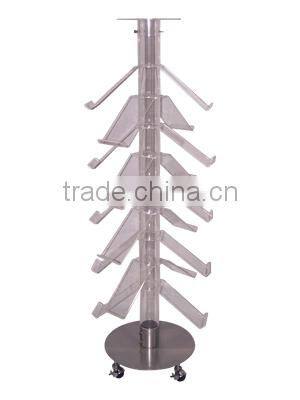 Rotating 9-tire Acrylic Shoes Store Display Stand