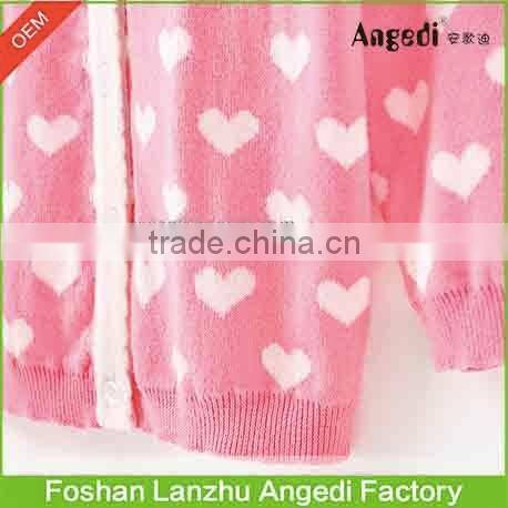 Original design Children clothing Girls Cardigan Brand Sweater Wool/cotton Knit Long-Sleeve cardigan