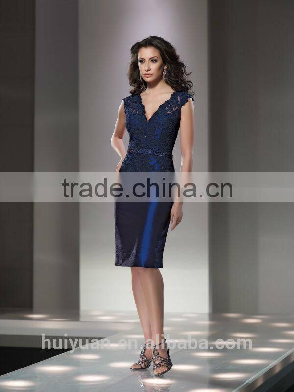 latest satin lace kneelength short fashion dinner dress patterns