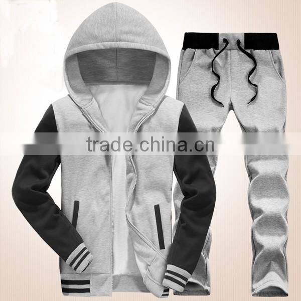 fleece fabric customize hoody sports suit