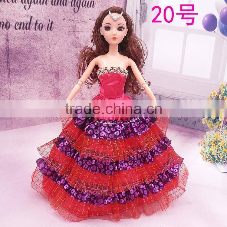 Wholesale 11 inch cheap doll clothing Barbie doll dress baby toy