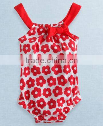 2015 Latest fashion summer lovely baby swing outfits cotton with dot ruffles romper baby girls dresses