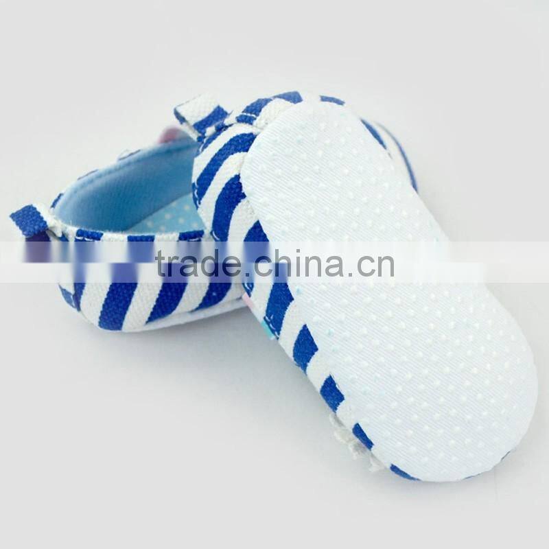 Fashion Stripes Newborn Crib Shoes Baby Shoes Toddlers Soft Shoes