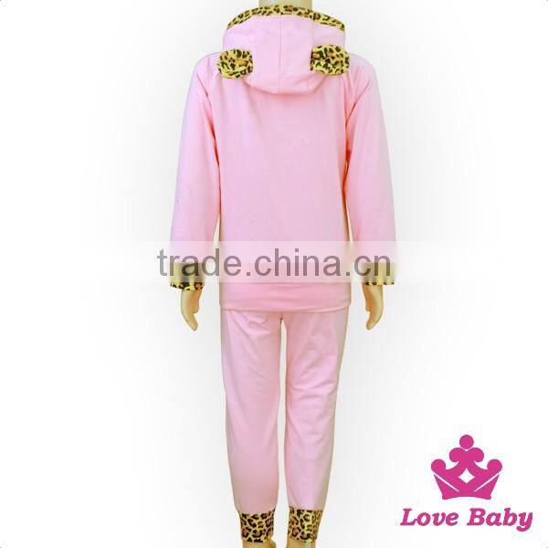 2017 Spring Sweet Girls Clothes Sets Cotton Girl Suit Rabbit Ears Boutique Outfit Kids Comfortable Clothing