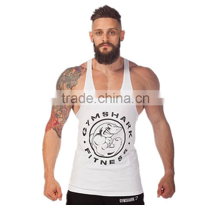 2016 cotton fitness clothes Gym bodybuilding tank top men Sleeveless sport tops Casual golds gym vest brand tracksuits men