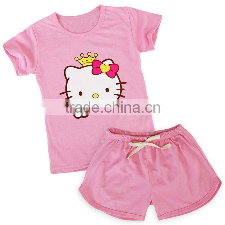 custom casual summer kids clothes girls dress children clothing little girls cotton summer dresses