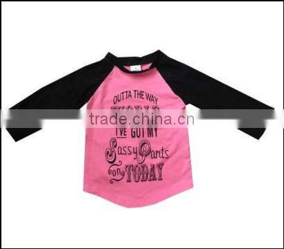 wholesale boutique baby clothes fashion simple design princess T-shirt latest design girls top