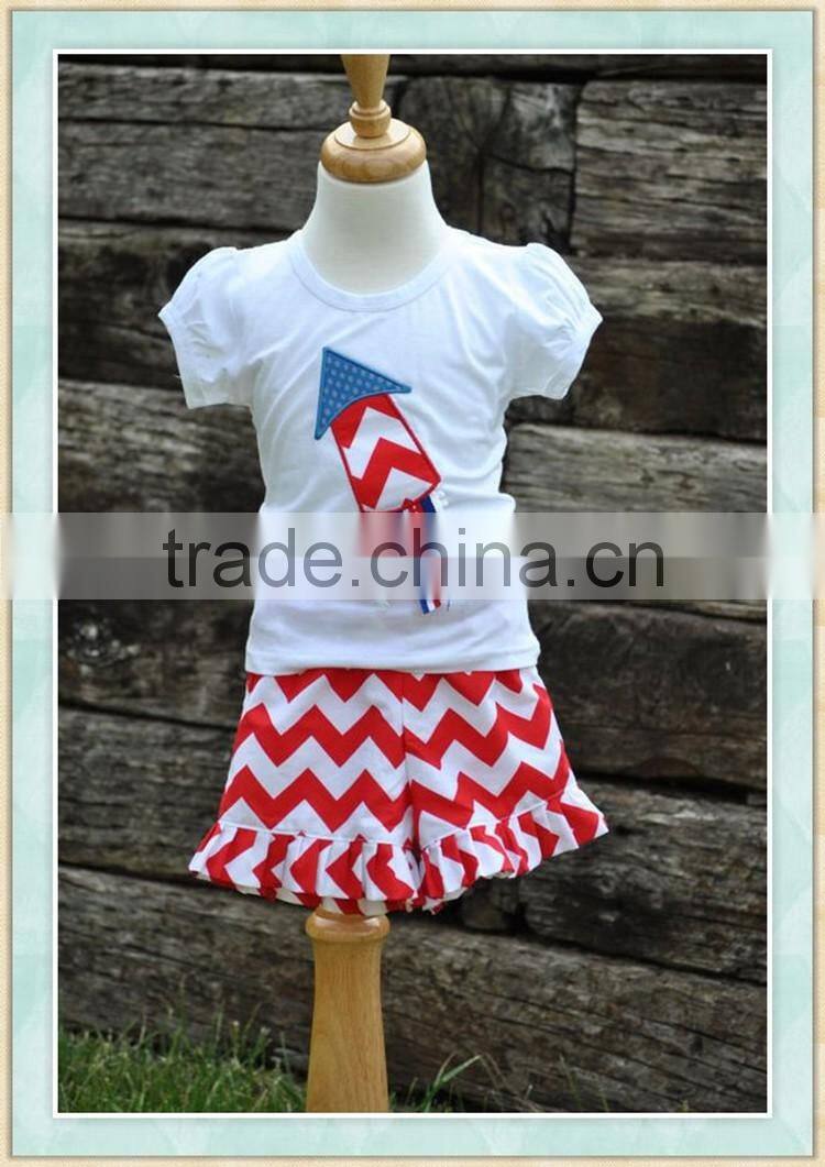 4th of july outfit rocket applique baby clothes wholesale children's boutique clothing