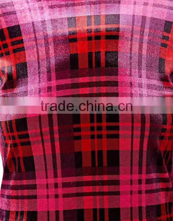 Tartan Velvet Sexy Short Skater Dress