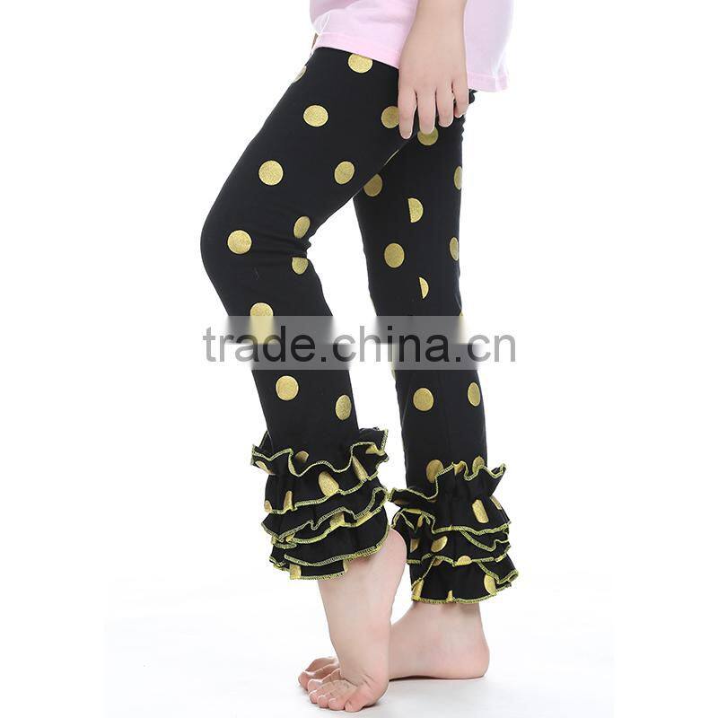 Wholesale 2015 Spring Fall Fashion Cotton Girls Ruffle Leggings
