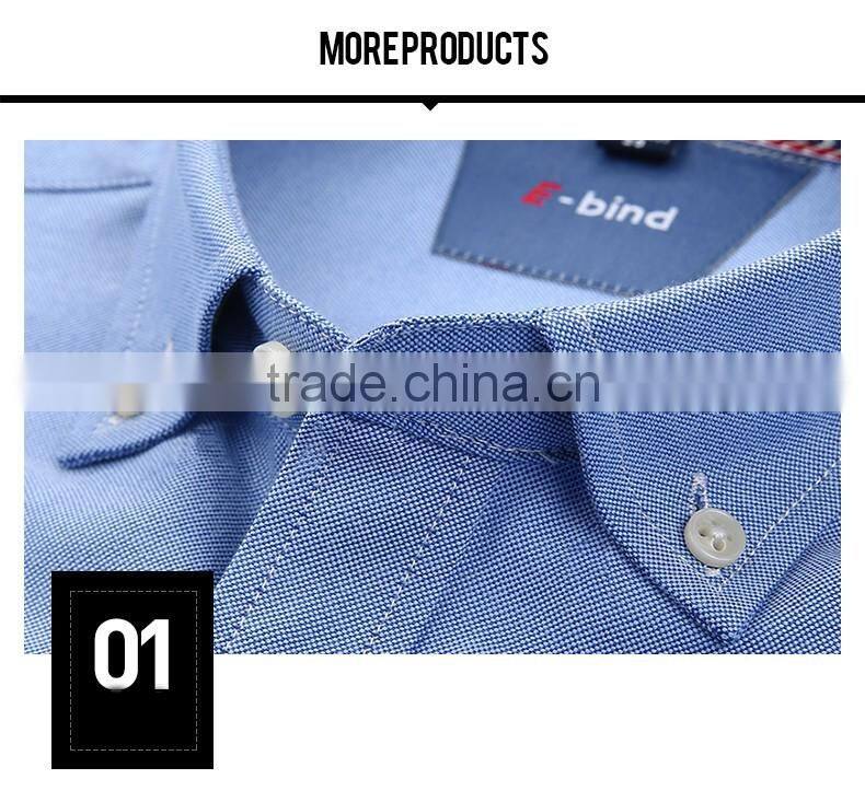 2016 spring season new arrival casual 50% cotton oxford model man shirt for China supplier