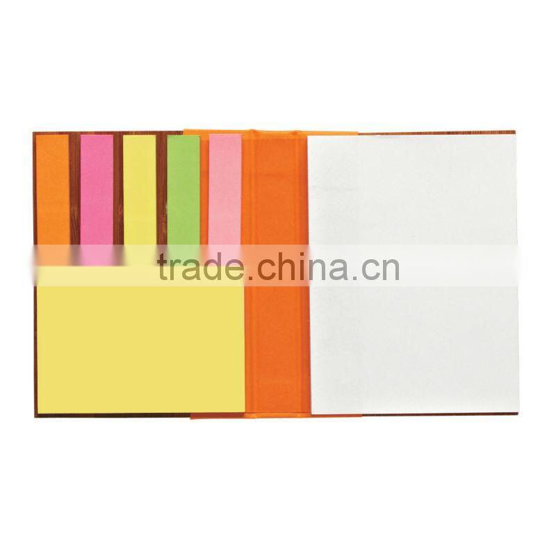 Colorful wooden cover notebook 70grams 50sheets 10.5*8cm with colorful notepad