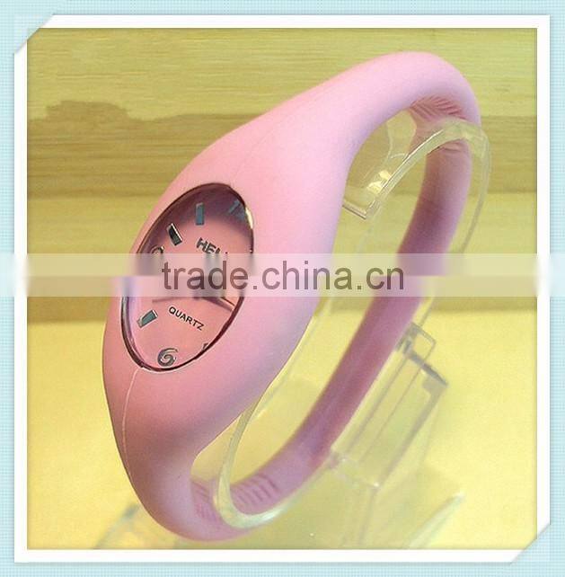 High quality hot sale waterproof quartz ion silicone watch+Negative ion sport watch