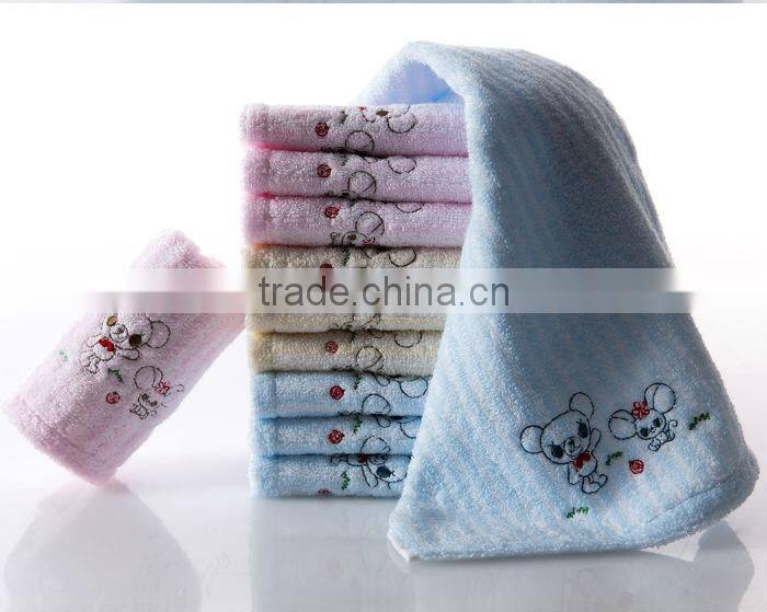 100% cotton kids yarn-dyed dobby striped towels