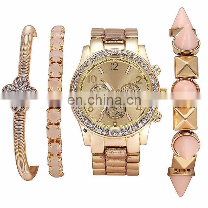 New Arrival Fashion Beautiful Fancy Ladies Gold Bracelet Watch
