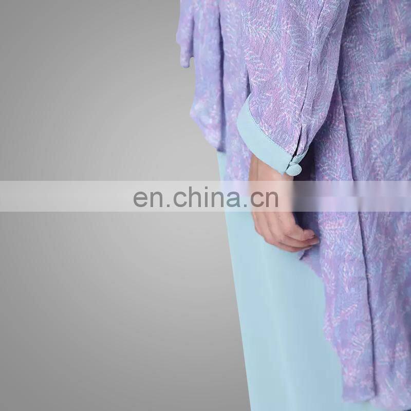 Baju kurung and baju melayu 2017 long printing wholesale islamic women clothing