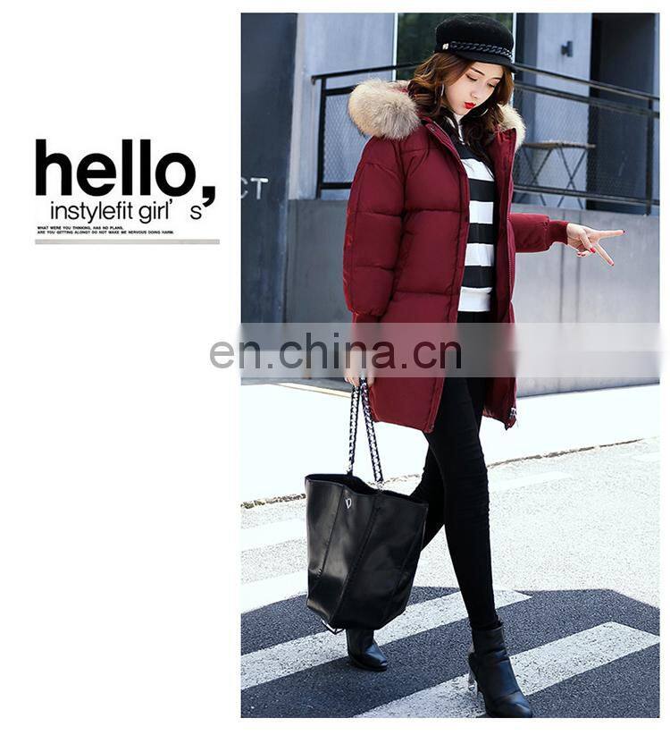 Korean version of the thick down jacket 2017 winter large size loose students bread clothes cotton clothing women S1019