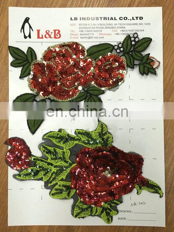 New arrived double sequin patches