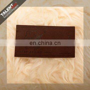custom PU back patches denim leather label for jeans garment