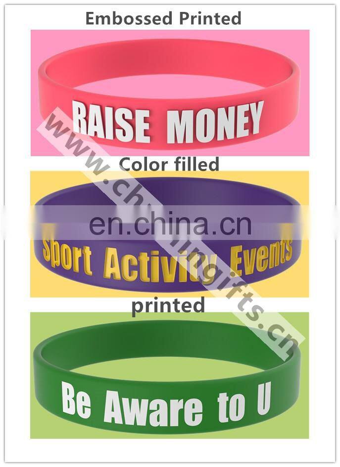 Silicone Bracelets with QR code on Metal Clips/Buckles