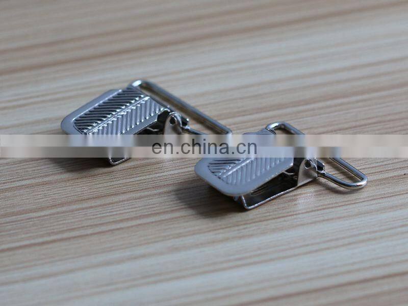 Gold ang silver metal suspender clips for garment
