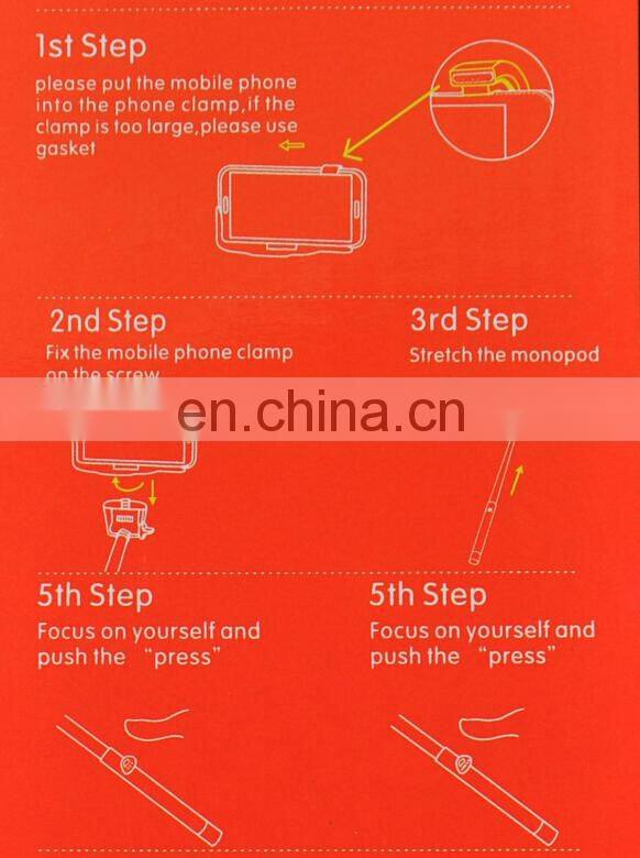 Newest Model Z07-5S Wired Remote Selfie Stick for Android and iOS