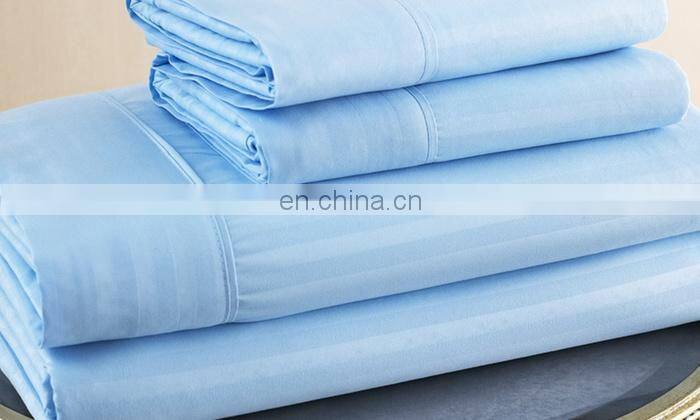 2017 100% cotton hotel linen Stripe flat sheet