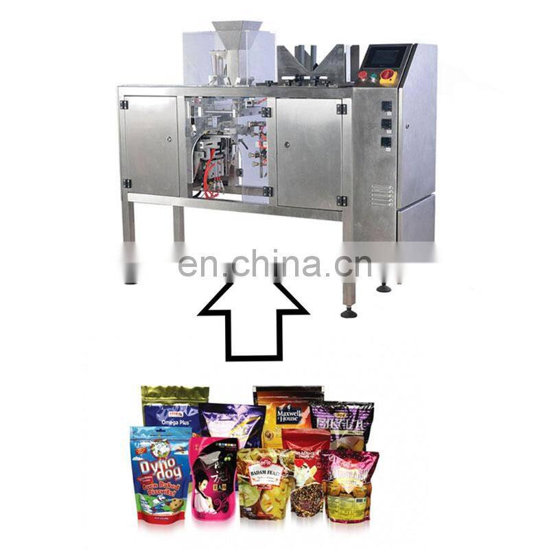 Zipper opener Given Bag Small Scale Fully Automatic Snacks Peanut Seed Rice Packaging Machine