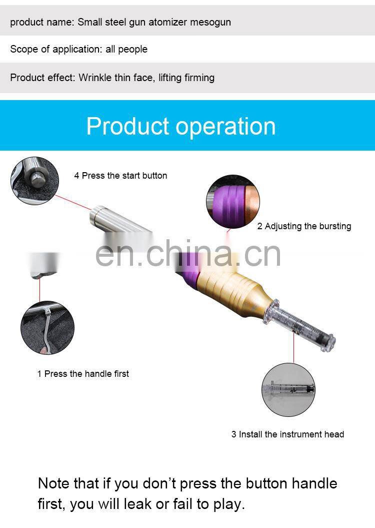Painless High Pressure Hyaluronic Acid Injector Mesotherapy Gun