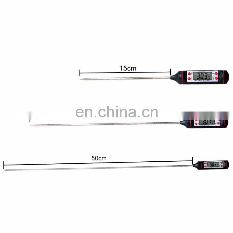 150mm/300mm/500mm Probe Length Digital Thermometer Sensor for Food and Laboratory
