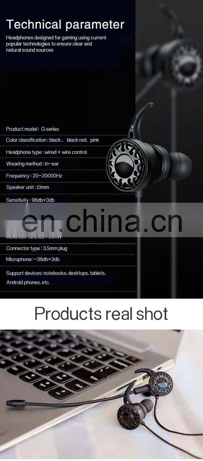 Golden Sky Free Sample Jack Earphones Headphone Handsfree Stereo In-Ear Wired Earphone For Iphone High Quality Wired Earphone