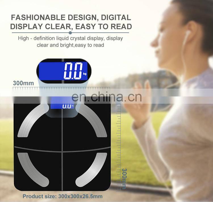 180Kg Blue tooth Smart Innovation Electronic Digital Body Fat Weight Scale With Fitness APP