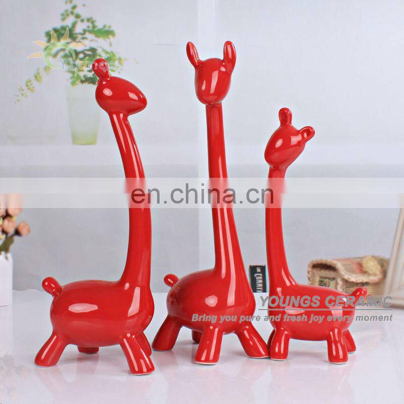 2013 Style Handicraft Ceramic Home Decor Deer One family Has Three Colours Made In Jingdezhen
