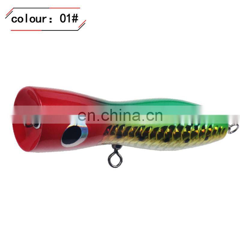 Amazon 15cm 65g Topwater Long Throw Laser Coating Wooden Poppers Fishing Lures