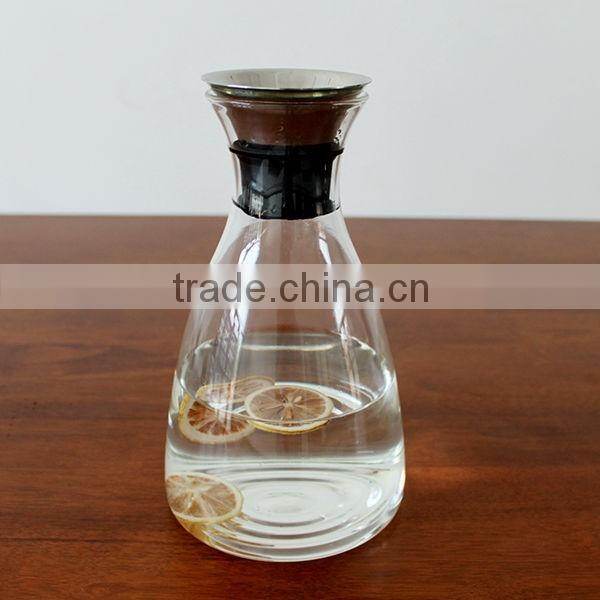 Hand made wholesale borocilicate glass carafe