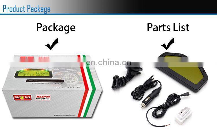 DO903II Led Digital OBDII Race Car Digital Dashboard Meter with LCD Display