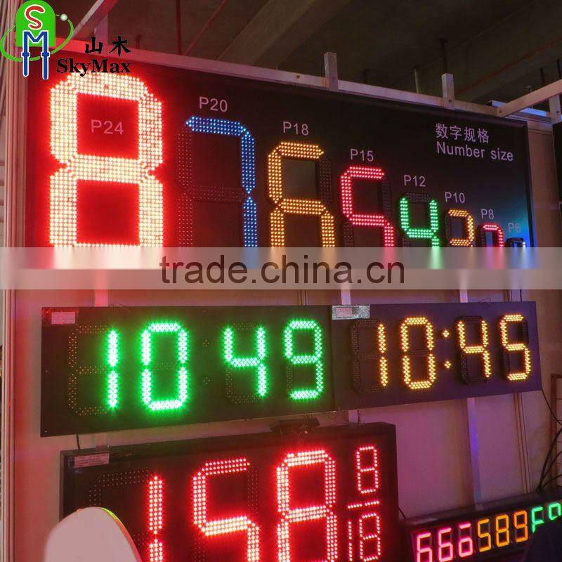 6'' 8'' 12'' 16'' 18'' 20'' 24'' 30'' 48'' Size oil station led oil price display