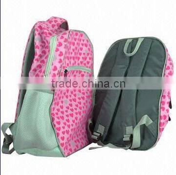 2014 fashion promotional polyester kids student leisure backpack school backpack