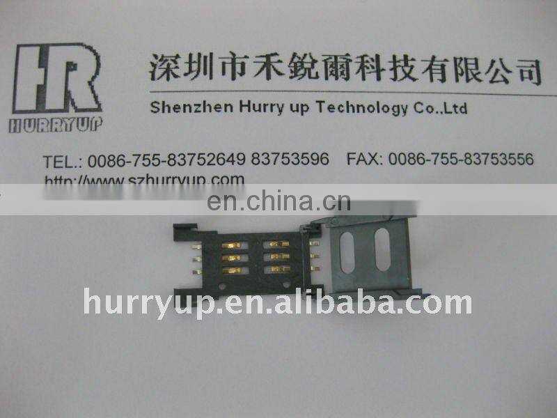 with CD Pin Stable Performance Push Type Nano SIM Card Holder connector