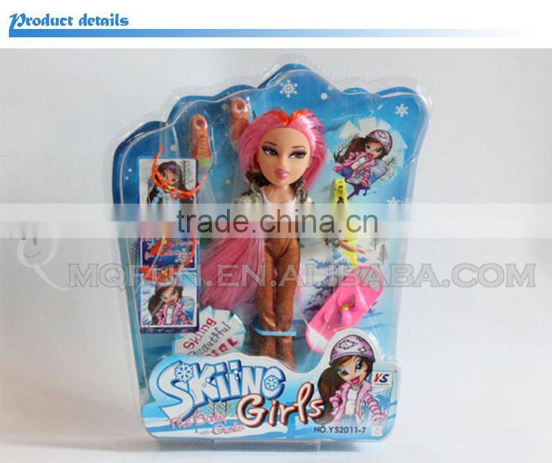 Mini Qute 30 cm kawaii big eyes beautiful America Latex kid fashion Plastic doll educational toy with accessories NO.YS2011-7A