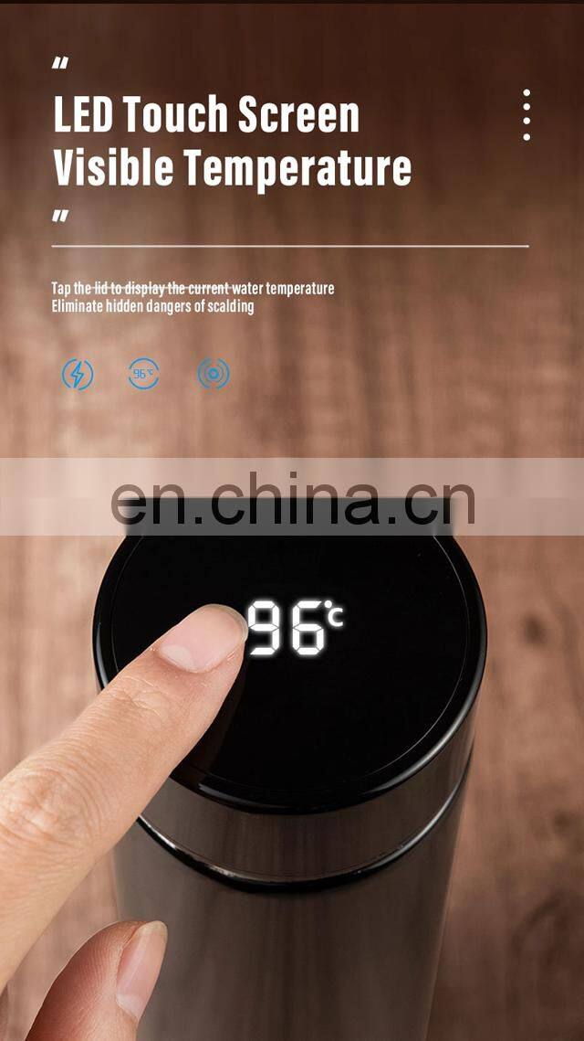 LED Smart Temperature Sublimation Tumbler LED Temperature Display Stainless Steel Vacuum Flasks & Thermoses Round 1 Pcs 5pcs