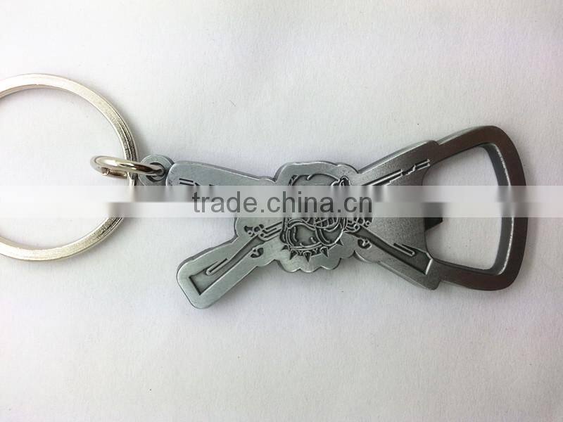 Custom brass cow metal key chain with black glitter